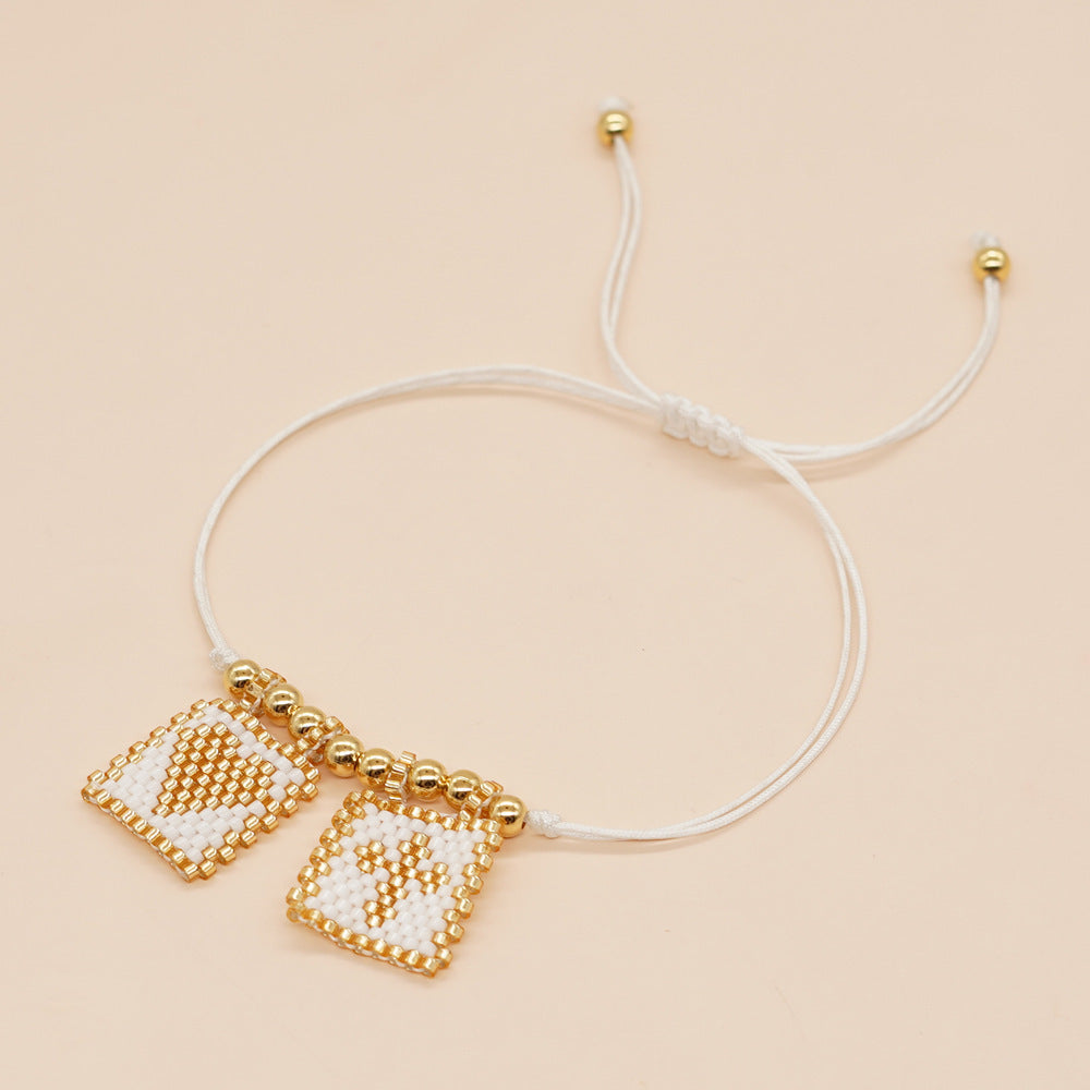 Brazalete de vidrio bohemio vintage al por mayor